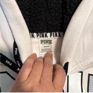 PINK by Victoria's Secret White & Black Logo Hoodie